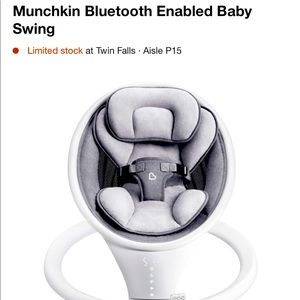 Munchkin blue tooth enabled swing. Like new.